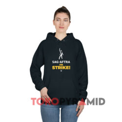 SAG AFTRA On Strike T-shirt 4 Sag Aftra On Strike Black Hoodie