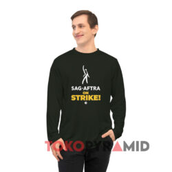 SAG AFTRA On Strike T-shirt 3 Sag Aftra On Strike Black Long sleeved