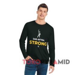 Sag Aftra Strong T-shirt 3 Sag Aftra Strong Black Long sleeved
