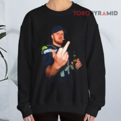 Sam Darnold Middle Finger Black Sweatshirt
