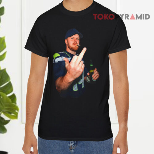 Sam Darnold Middle Finger Black T shirt