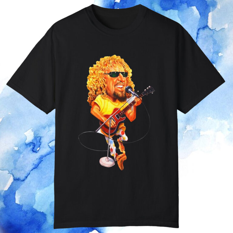 Sammy Hagar Caricature Van Halen T-shirt - TokoPyramid