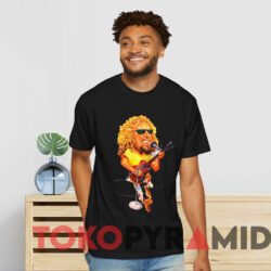 Sammy Hagar Caricature Van Halen T shirt Black T shirt