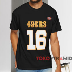 San Francisco 49ers 16 T shirt Black T shirt