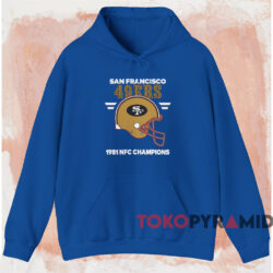 San Francisco 49ers 1981 NFC Champions T-shirt 2 San Francisco 49ers 1981 Nfc Champions T shirt Blue Hoodie
