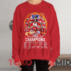 San Francisco 49ers 2023 2024 NFC Championship Game Champions Shirt 2 San Francisco 49ers 2023 2024 Nfc Championship Game Champions Shirt Red Sweatshirt