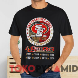 San Francisco 49ers 8 Time Nfc Champions Shirt Black T shirt