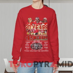 San Francisco 49ers 80 Years 1944–2024 Shirt 2 San Francisco 49ers 80 Years 1944 2024 Shirt Red Sweatshirt