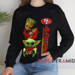 San Francisco 49ers Baby Yoda and Groot T-shirt 4 San Francisco 49ers Baby Yoda And Groot T shirt Black Sweatshirt