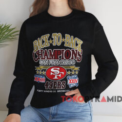San Francisco 49ers Back To Back Champions T shirt Black Sweatshirt