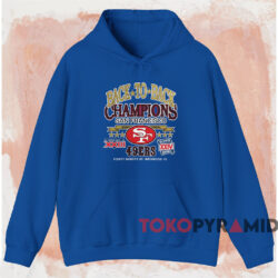 San Francisco 49ers Back To Back Champions T shirt Blue Hoodie