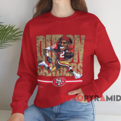 San Francisco 49ers Deion Sanders Caricature T-shirt 3 San Francisco 49ers Deion Sanders Caricature T shirt Red Sweatshirt