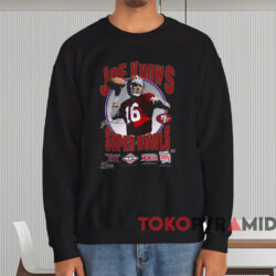 San Francisco 49ers Joe Knows Super Bowls T-shirt 3 San Francisco 49ers Joe Knows Super Bowls T shirt Black Sweatshirt