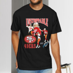 San Francisco 49ers Joe Montana Unstoppable T shirt Black T shirt