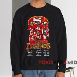 San Francisco 49ers Legends Signatures T-shirt 3 San Francisco 49ers Legends Signatures T shirt Black Sweatshirt