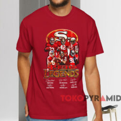 San Francisco 49ers Legends Signatures T shirt Red T shirt