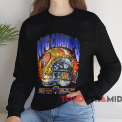 San Francisco 49ers NFC Champs 1995 Super Bowl T-shirt 3 San Francisco 49ers Nfc Champs 1995 Super Bowl T shirt Black Sweatshirt