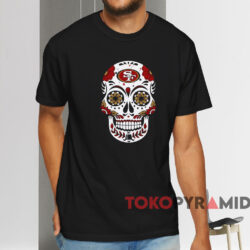 San Francisco 49ers Skull T shirt Black T shirt