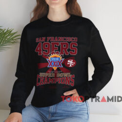 San Francisco 49ers Super Bowl Champions T-shirt 3 San Francisco 49ers Super Bowl Champions T shirt Black Sweatshirt