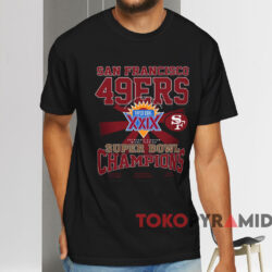 San Francisco 49ers Super Bowl Champions T shirt Black T shirt