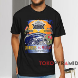San Francisco 49ers Vs San Diego Chargers Super Bowl T shirt Black T shirt