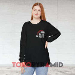 Santa Big Nick Energy Shirt Double Sided 3 Santa Big Nick Energy Black Long sleeved Front