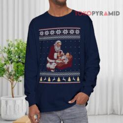 Santa Claus And Baby Jesus Nativity Manger Christmas Sweatshirt 4 Santa Claus And Baby Jesus Nativity Manger Christmas Long sleeved