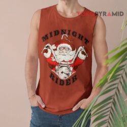 Santa Claus Biker Vintage 90s Midnight Rider Christmas Motorcycle Sweatshirt 2 Santa Claus Biker Vintage 90s Midnight Rider Christmas Motorcycle Tank Top