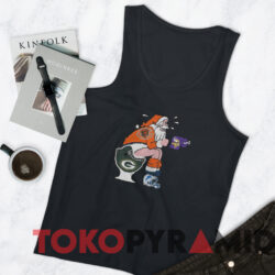 Santa Claus Chicago Bears Toilet Christmas T shirt Black TankTop