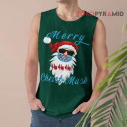 Santa Claus Ho Ho Ho Merry Christ mask Tank Top