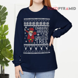 Santa Dabbing Around The Christmas Tree Long sleeved