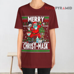 Santa Dabbing Christ-Mask Light Sweatshirt 2 Santa Dabbing Christ mask Light T shirt
