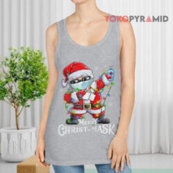 Santa Dabbing Merry Christ-Mask Quarantine Sweatshirt 3 Santa Dabbing Merry Christ mask Quarantine Tank Top