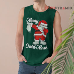 Santa Dabbing Merry Christ-Mask Sweatshirt 3 Santa Dabbing Merry Christ mask Tank Top