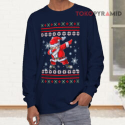 Santa Dabbing Ugly Christmas Sweatshirt 3 Santa Dabbing Ugly Christmas Long sleeved