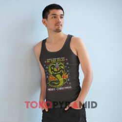 Santa Does Not Exist In This Dojo Cobra Ugly Christmas Dark Grey Tank Top