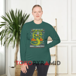Santa Does Not Exist In This Dojo Cobra Ugly Christmas Green Long sleeved