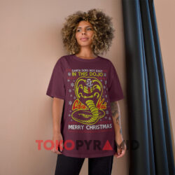 Santa Does Not Exist In This Dojo Cobra Ugly Christmas Red T shirt