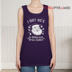 Santa I Got Ho's In Different Area Codes Ugly Christmas Sweatshirt 3 Santa I Got Ho's In Different Area Codes Ugly Christmas Tank Top