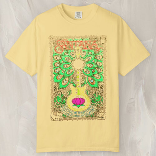 Santana Lotus Guitar T shirt