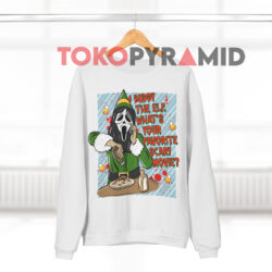 Buddy The Elf Shirt What's Your Favorite Scary Movie Christmas 3 Scary Buddy The Elf What's Your Favorite Scary Movie Christmas White Sweatshirt