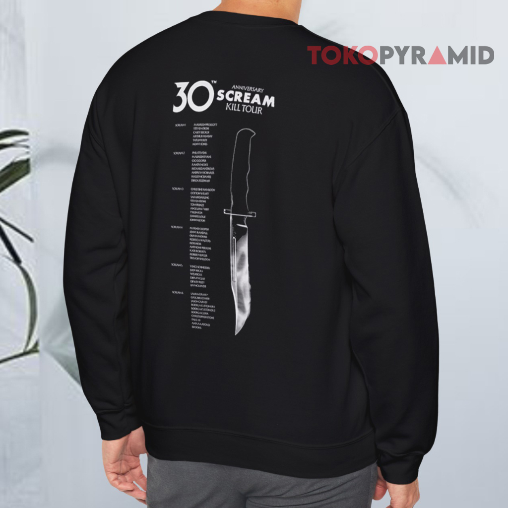 Scream 7 30th Anniversary Of Scream Kill Tour 2026 Sweatshirt Back Scream 7 30th Anniversary Of Scream Kill Tour 2026 Sweatshirt Back