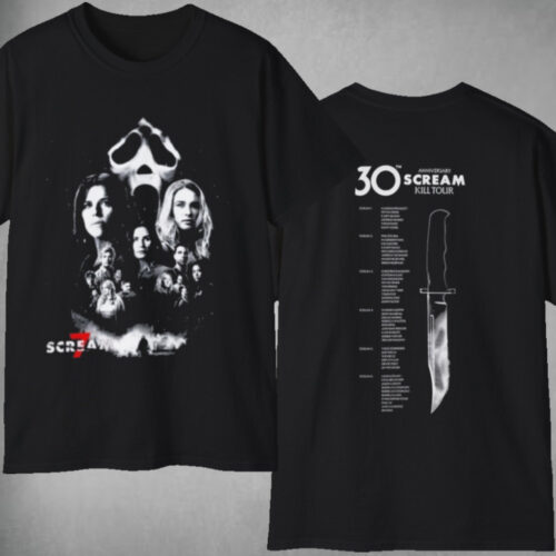 Scream 7 30th Anniversary Of Scream Kill Tour 2026 T shirt Scream 7 30th Anniversary Of Scream Kill Tour 2026 T shirt