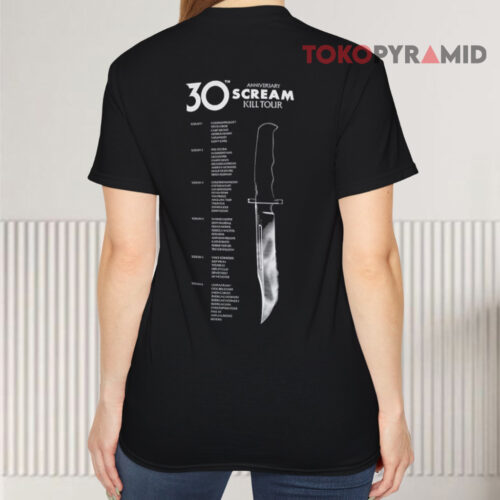 Scream 7 30th Anniversary Of Scream Kill Tour 2026 T shirt Back Scream 7 30th Anniversary Of Scream Kill Tour 2026 T shirt Back