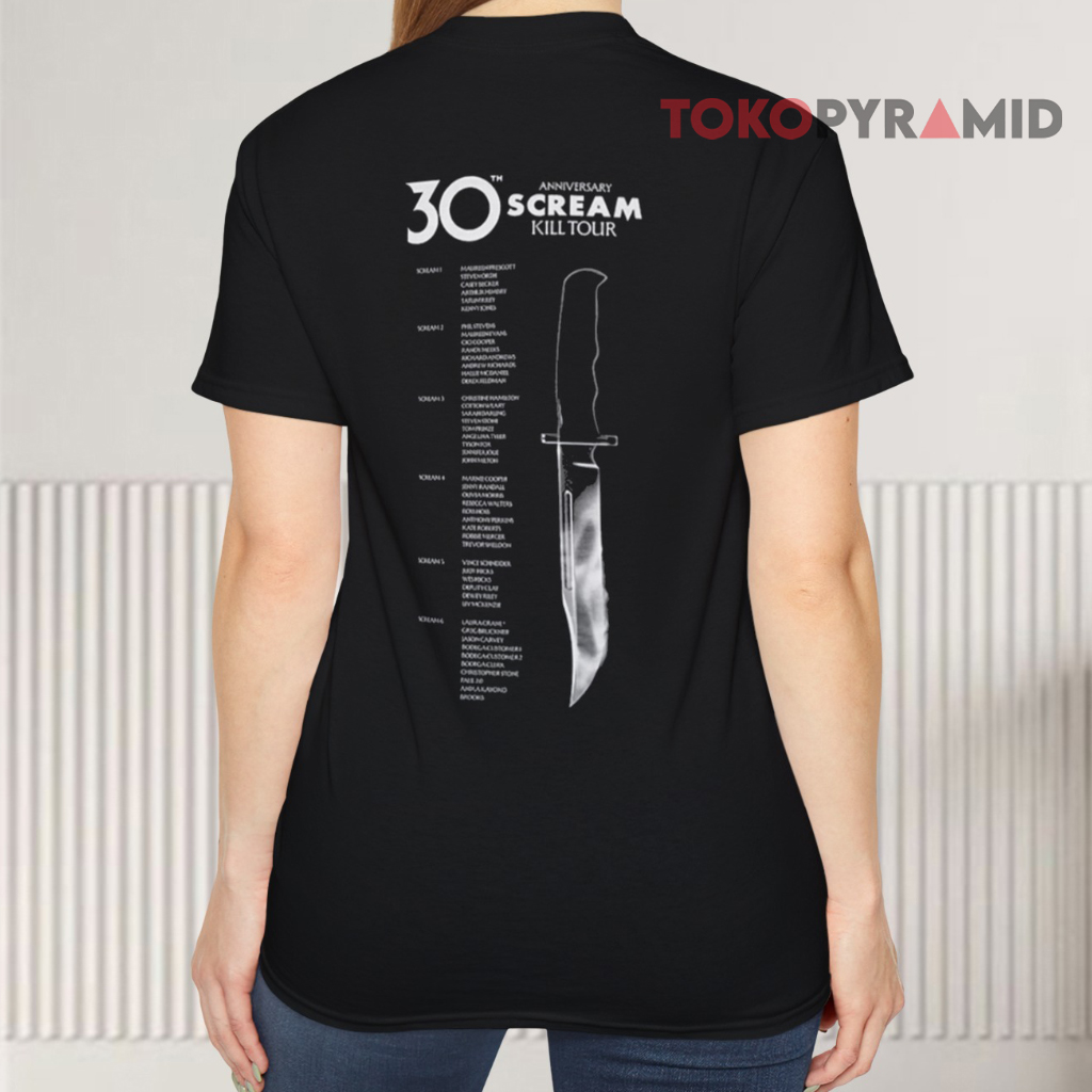Scream 7 30th Anniversary Of Scream Kill Tour 2026 T shirt Back Scream 7 30th Anniversary Of Scream Kill Tour 2026 T shirt Back