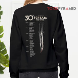 Scream 7 30th Anniversary of Scream Kill Tour Shirt 4 Scream 7 30th Anniversary Of Scream Kill Tour Sweatshirt back