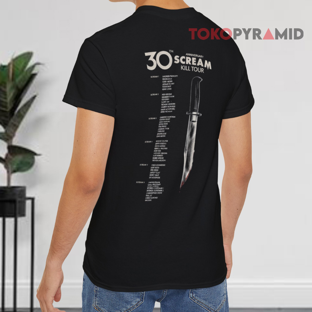 Scream 7 30th Anniversary Of Scream Kill Tour T shirt Back Scream 7 30th Anniversary Of Scream Kill Tour T shirt Back
