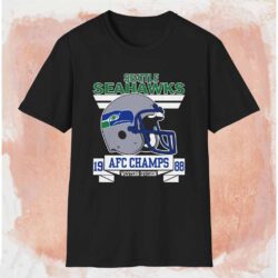 Seattle Seahawks 1988 Afc Champs Shirt Black T shirt