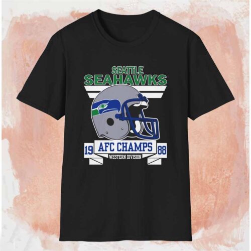 Seattle Seahawks 1988 Afc Champs Shirt Black T shirt