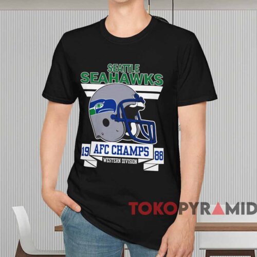 Seattle Seahawks 1988 Afc Champs Shirt Black T shirt